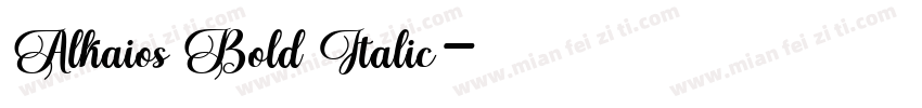 Alkaios Bold Italic字体转换